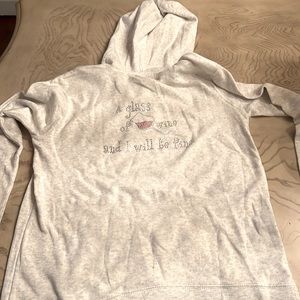 Gray hoodie with Crystal embellishment